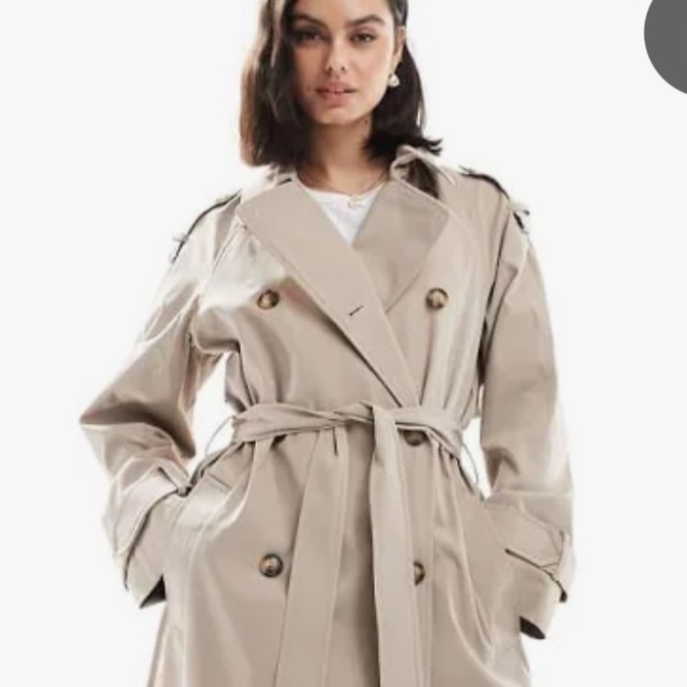Burning Torch Calistoga Los Angeles Trench Coat Sz XS